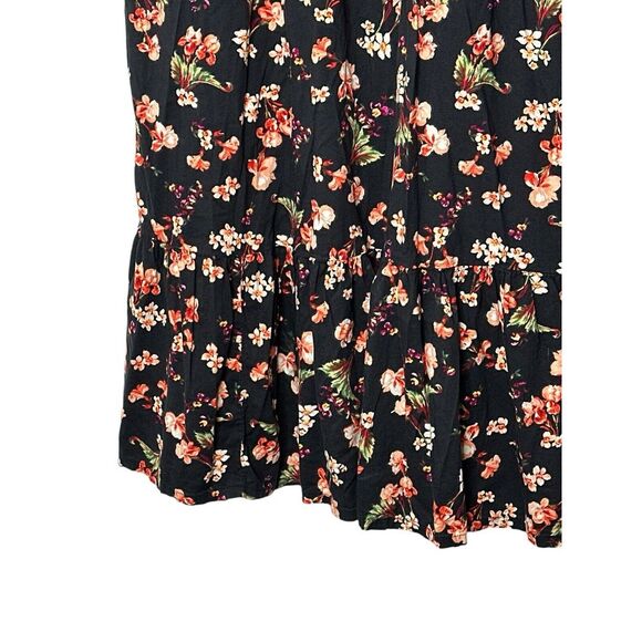 Old Navy Dress Womens Size 4X Black Flower Maxi‎ Boho Bohemian Fall Long Sleeve - Picture 7 of 9